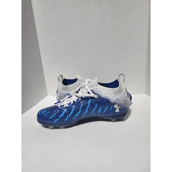 New Under Armour Spotlight Lux MC Blue Football Cleats 3022654-400 Mens Size 8.5 - Picture 7 of 9